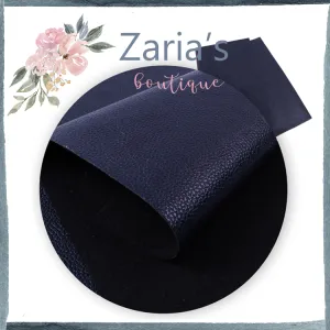 Pebble Grain | Navy Blue | Faux Leather Litchi Leatherette PU Vinyl ~ 1.07mm