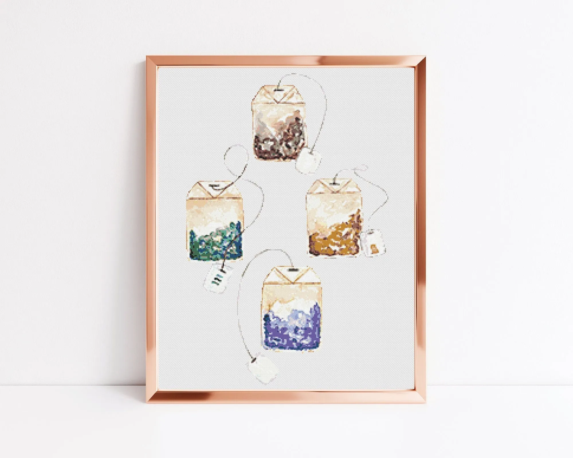 Tea Bags Cross Stitch Pattern #387