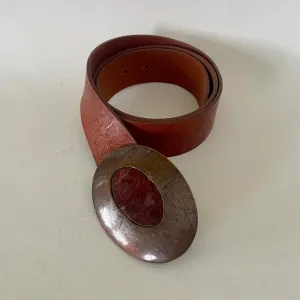 Vintage Sangiorgio embossed leather belt // Size Medium (HT2502)